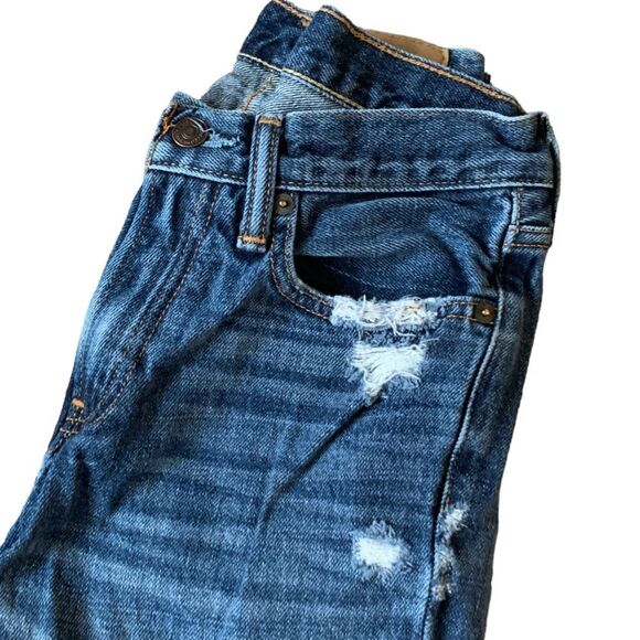 Abercrombie Kids Classic straight Destroyed Distressed Jeans 16 Slim - Picture 6 of 13